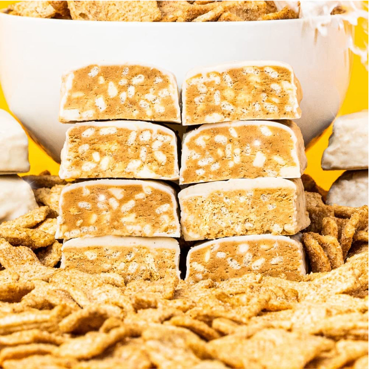 Anabar Protein Bar 21 Grams of Protein 12 Bars - White Chocolate Cinnamon Swirl Crunch