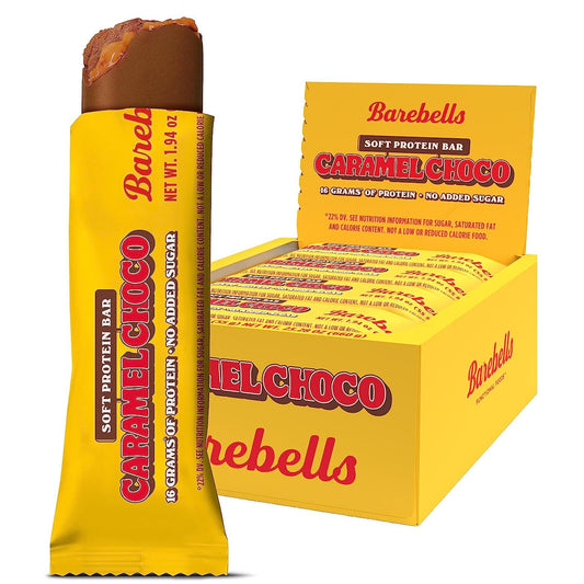 Barebells Soft Protein Bars Caramel Choco - 12 Count, 1.9oz Bars - Protein Snacks with 16g of High Protein