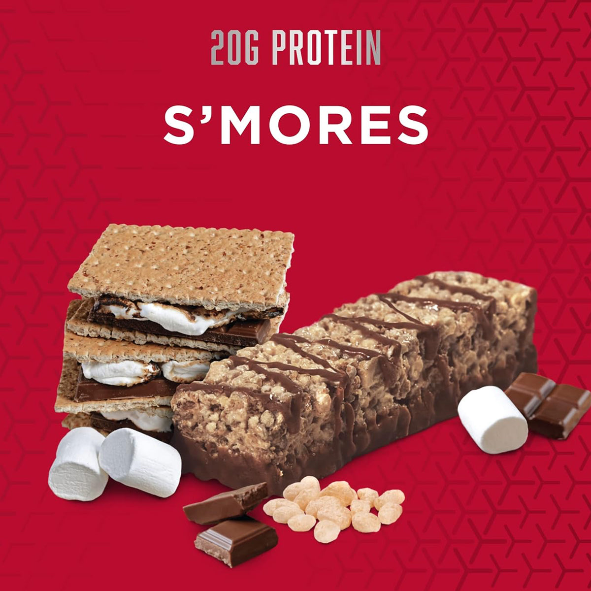 BSN Protein Bars Protein Crisp Bar by Syntha-6, Whey Protein, 20g of Protein (12 Count) - S'mores