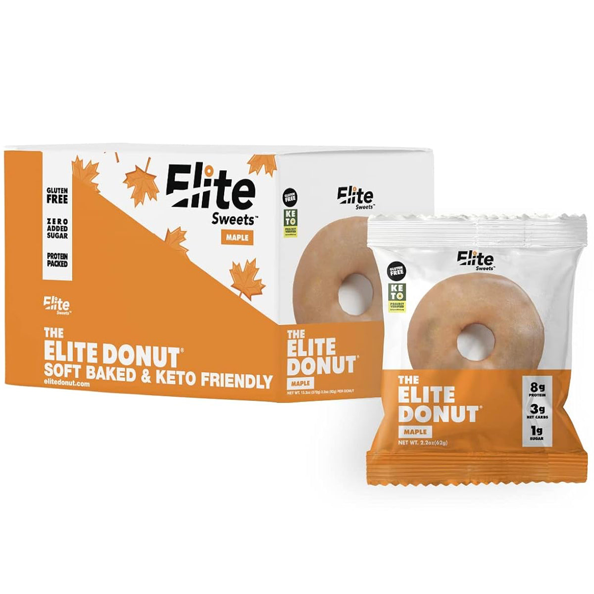 Elite Sweets - Elite Donuts 8g of Protein, Keto Friendly (6 PACK) - Maple