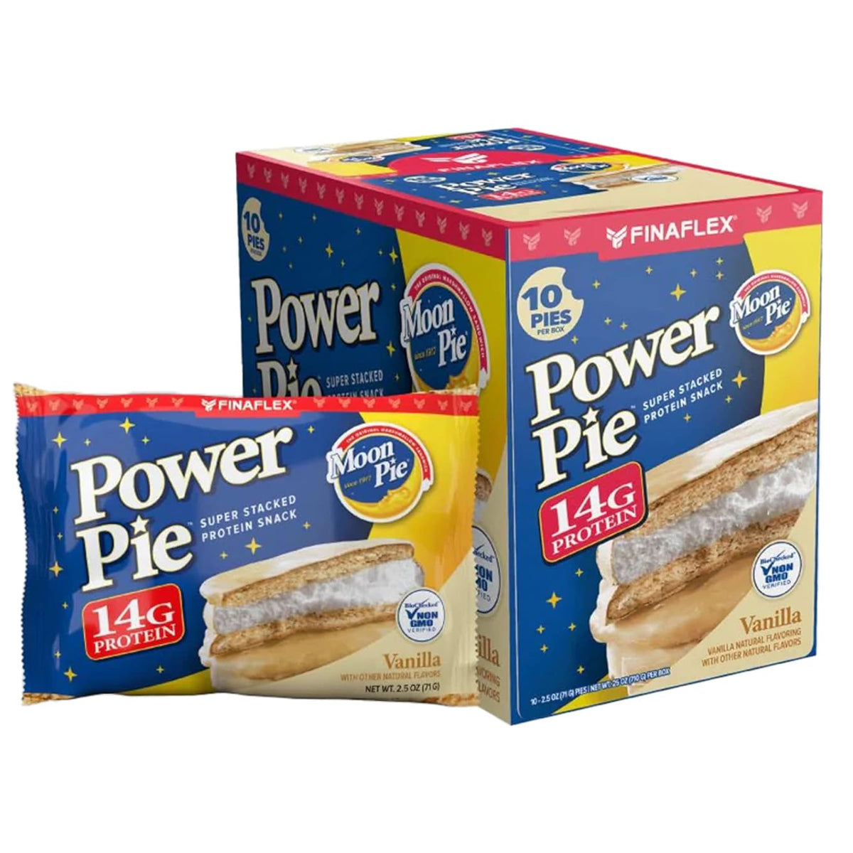 FINAFLEX POWER PIE (10 Count) 14g of Protein Non-GMO - Vanilla