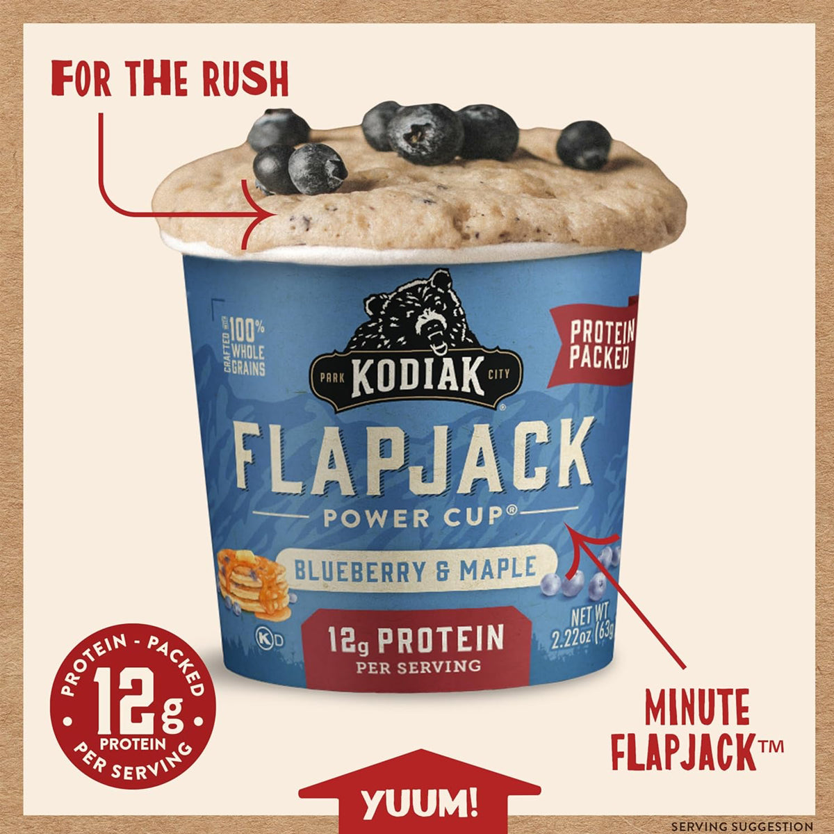 Kodiak Cakes Minute Muffins 12g Protein - Mountain Blueberry