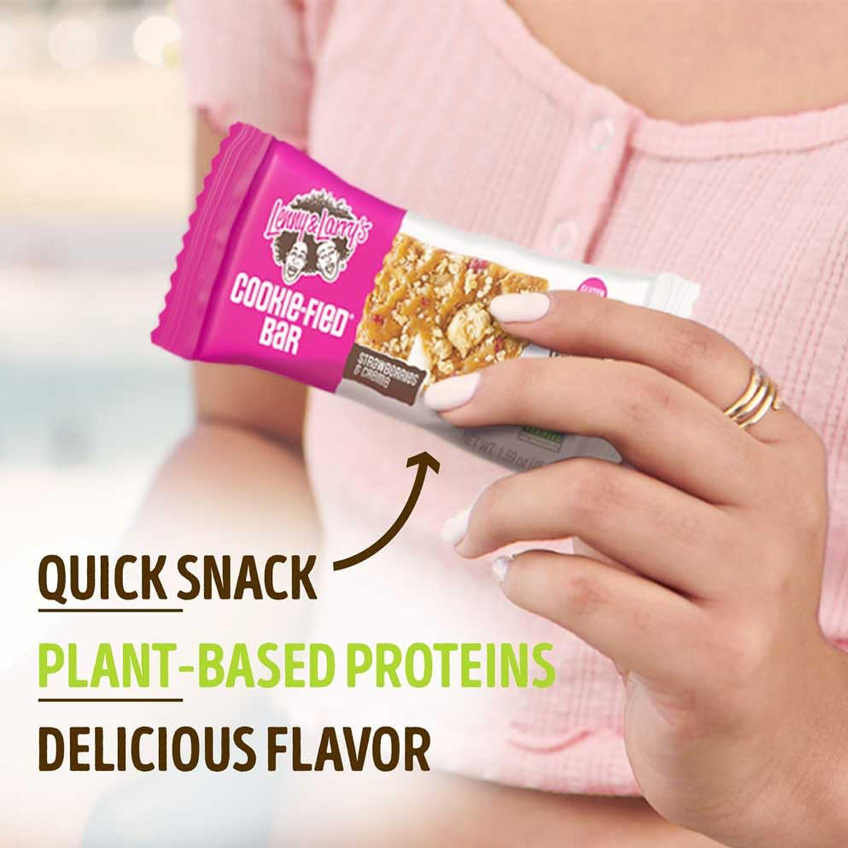 Lenny & Larry's Cookie-fied Plant-Based Protein Bar (9 Count) - Strawberries & Crème