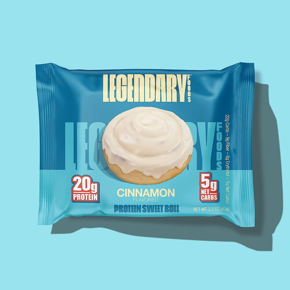 Legendary Foods High Protein Snack Healthy Flavored Rolls (10-pack) 20g Protein - Cinnamon Sweet Roll