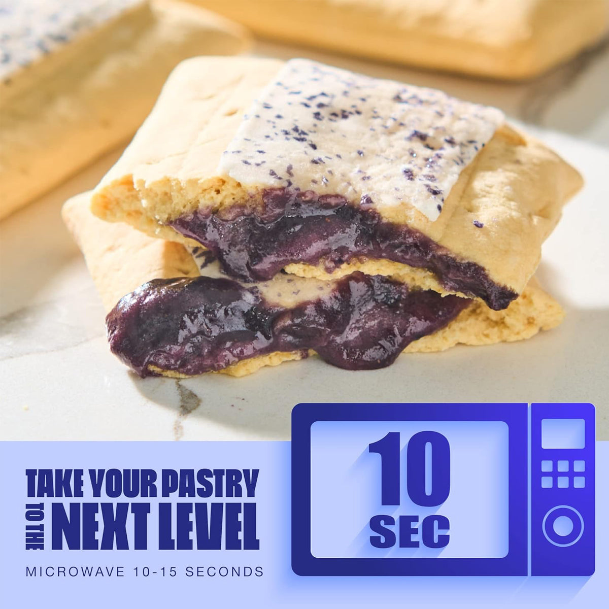 Legendary Foods 20 gr Protein Pastry Low Carb, Tasty Protein (8-Pack) - Blueberry