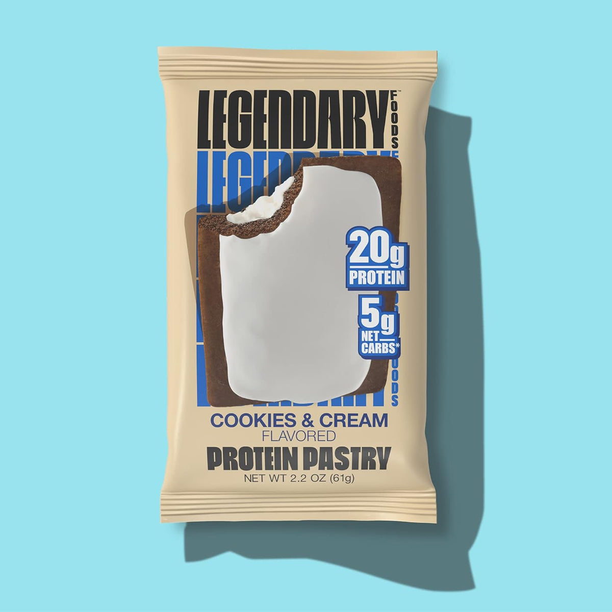 Legendary Foods 20 gr Protein Pastry Low Carb, Tasty Protein (8-Pack) - Cookies and Cream