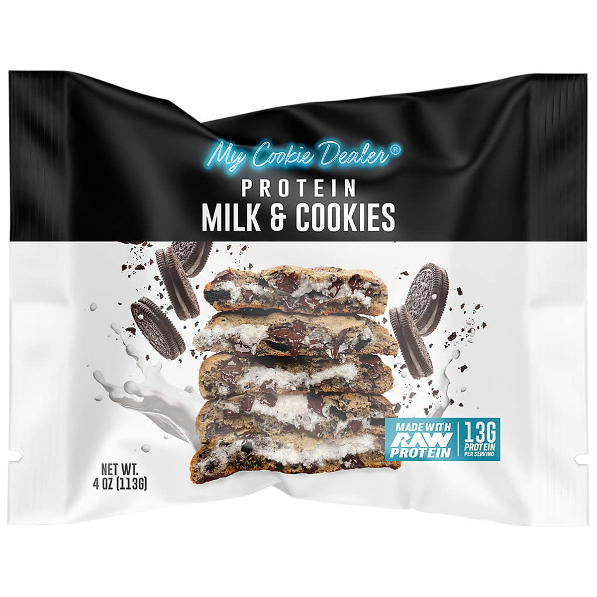 My Cookie Dealer made with 13 grams of RAW Protein (12 Servings) - Milk & Cookies