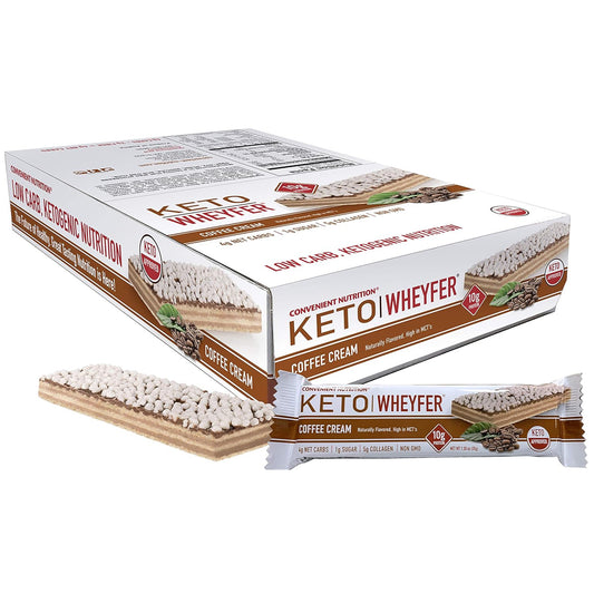 Convenient Nutrition OMG Ultimate Protein Snack Bars Keto Wheyfer (10 Bars) - Coffee Cream