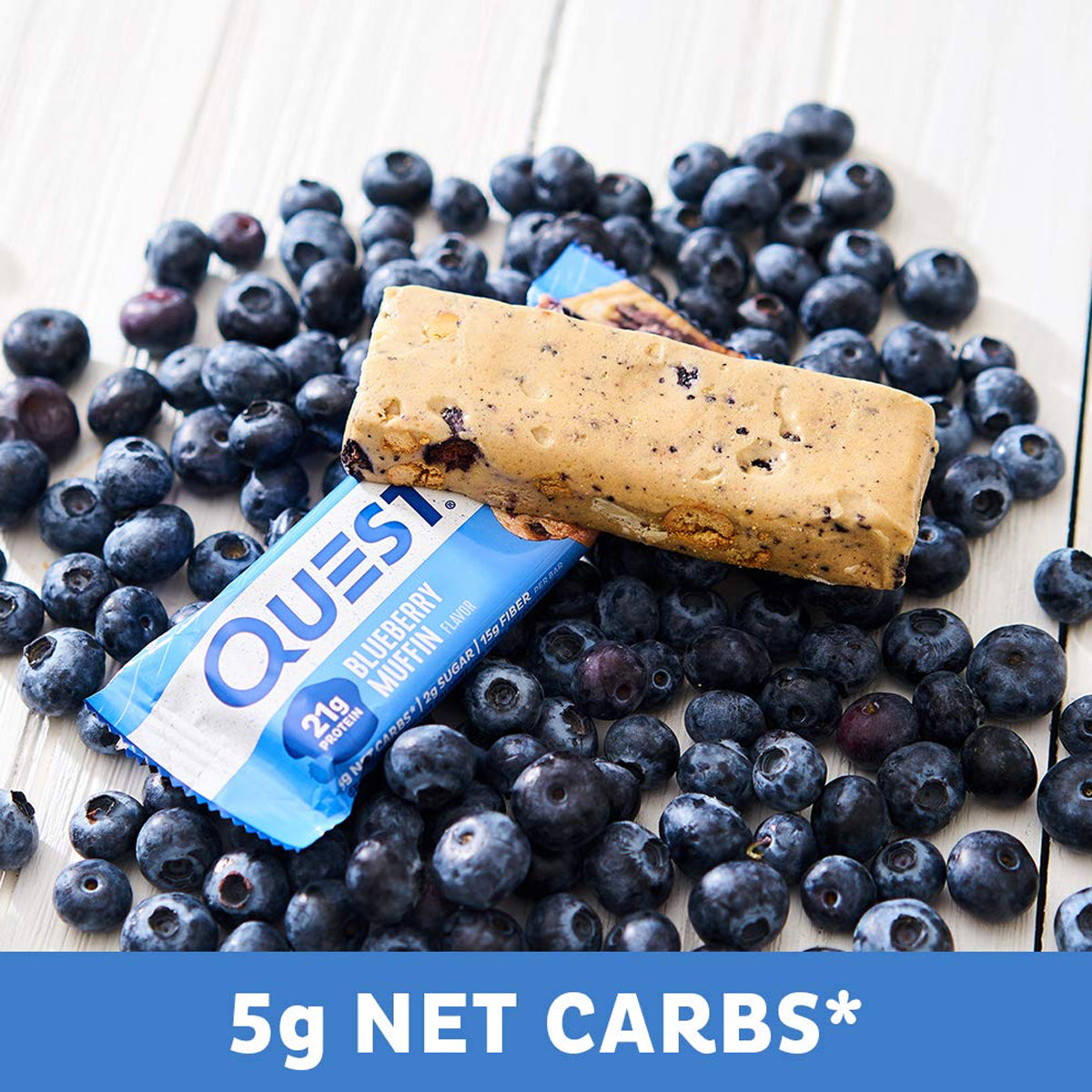 Quest Nutrition Protein Bars - High Protein Low Carb (12 Count) - Blueberry Muffin