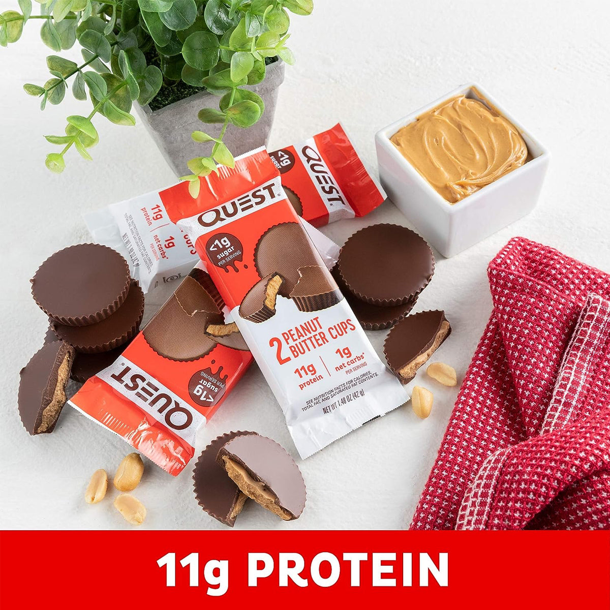 Quest Nutrition High Protein Low Carb -  Peanut Butter Cups (12 Pack)