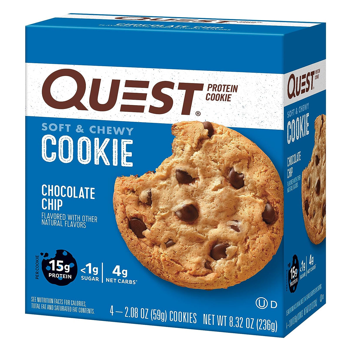 Quest Nutrition 15g Protein Cookies Soft & Chewy Healthy - Chocolate Chip Cookie (12 COUNT)