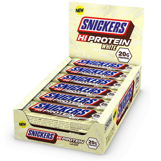 Snickers Chocolate Protein 15g High Protein Bars- White Chocolate